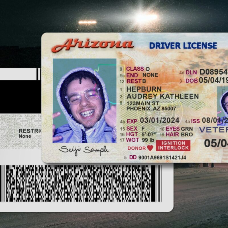 Arizona - AZ Driver's License Photoshop Template