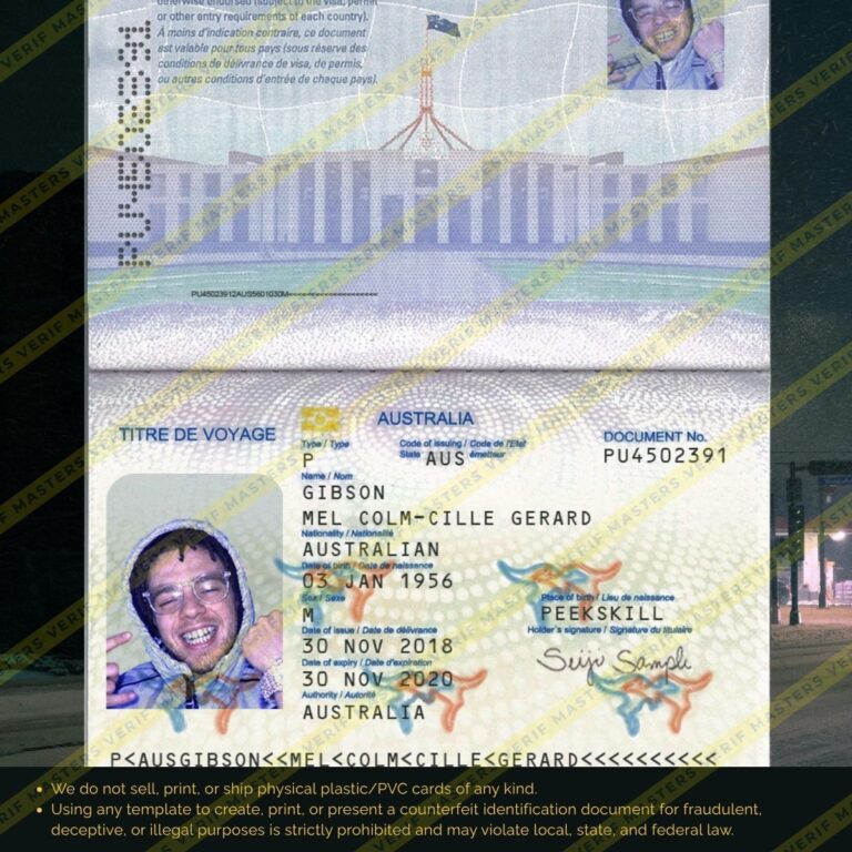 Australia Passport Photoshop template