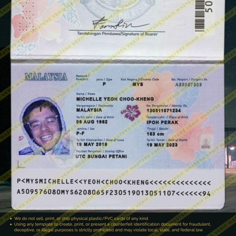 Malaysia Passport Photoshop template