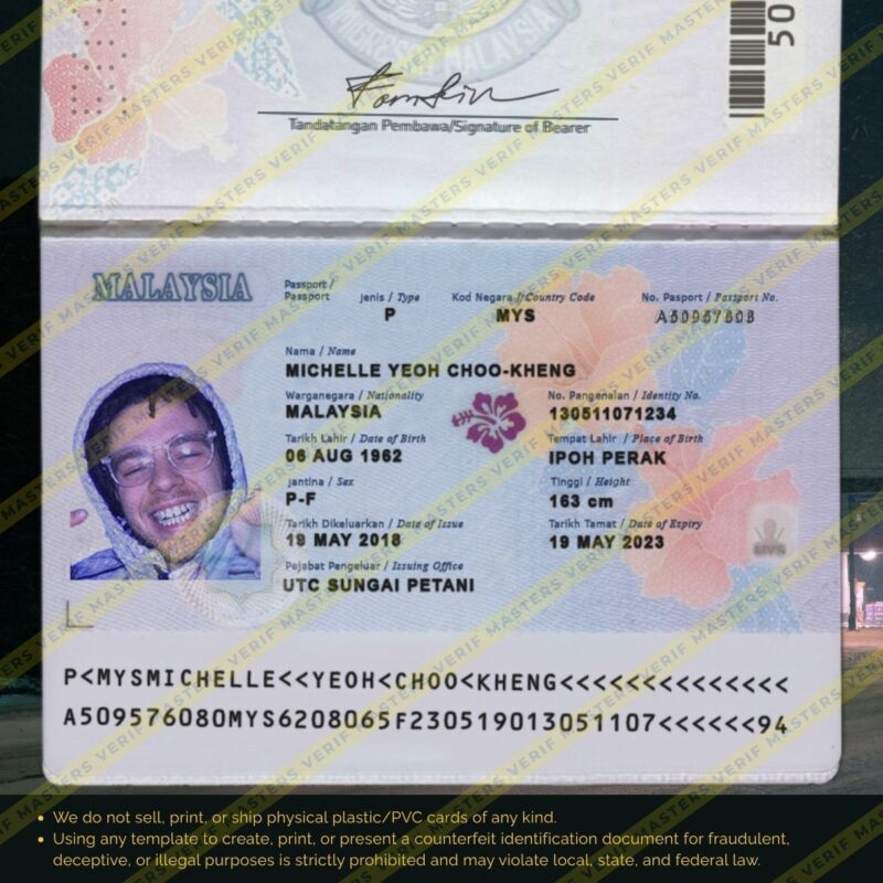 Malaysia Passport Photoshop template