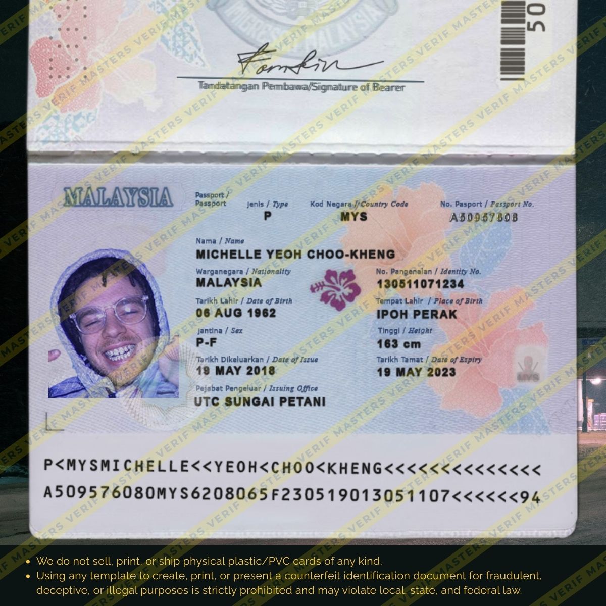 Malaysia Passport Photoshop template