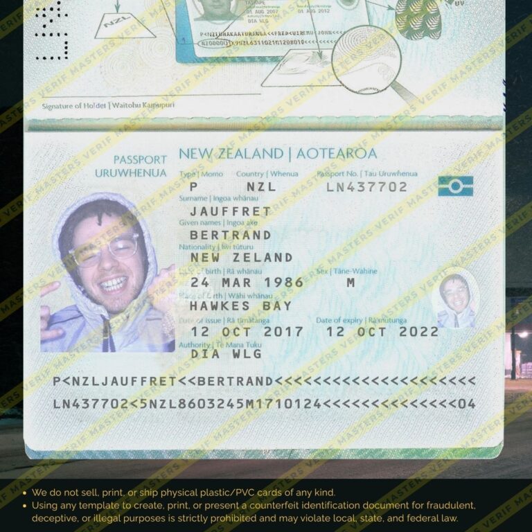 New Zealand Passport Photoshop template