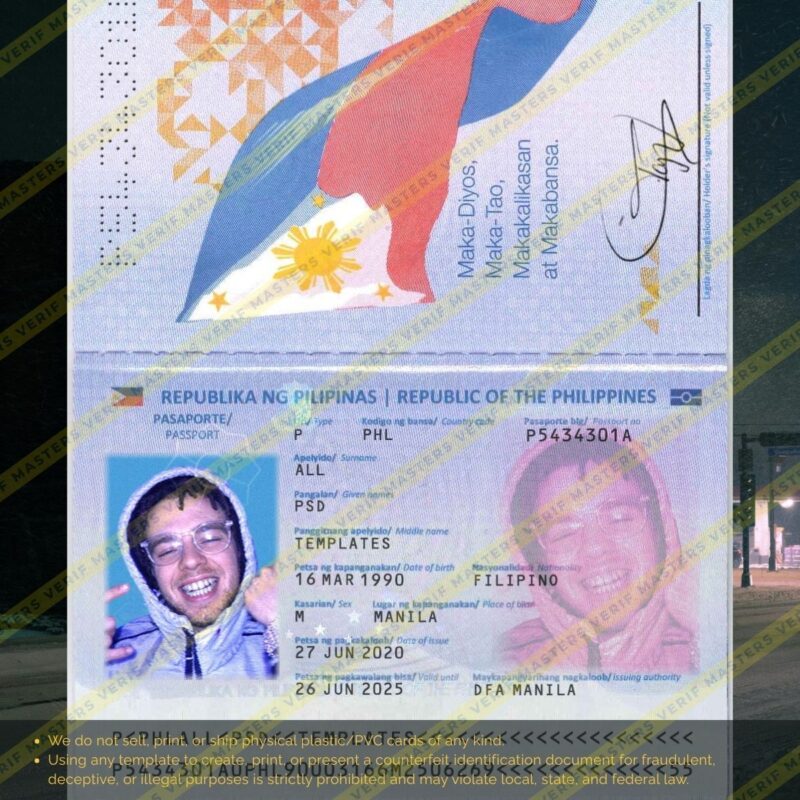 Philippines Passport Photoshop template