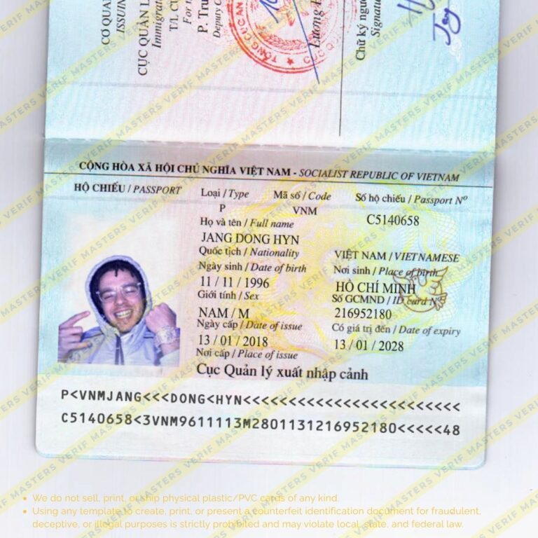 Vietnam Passport Photoshop template