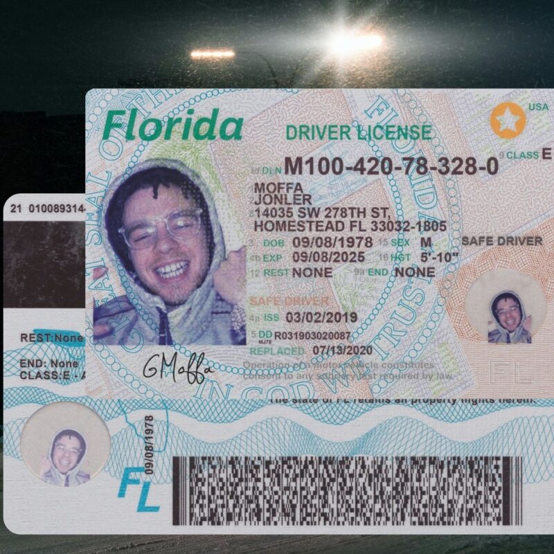 Florida - FL Driver's License Photoshop Template