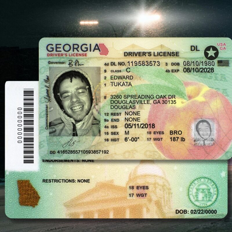 Georgia - GA Driver's License Photoshop Template