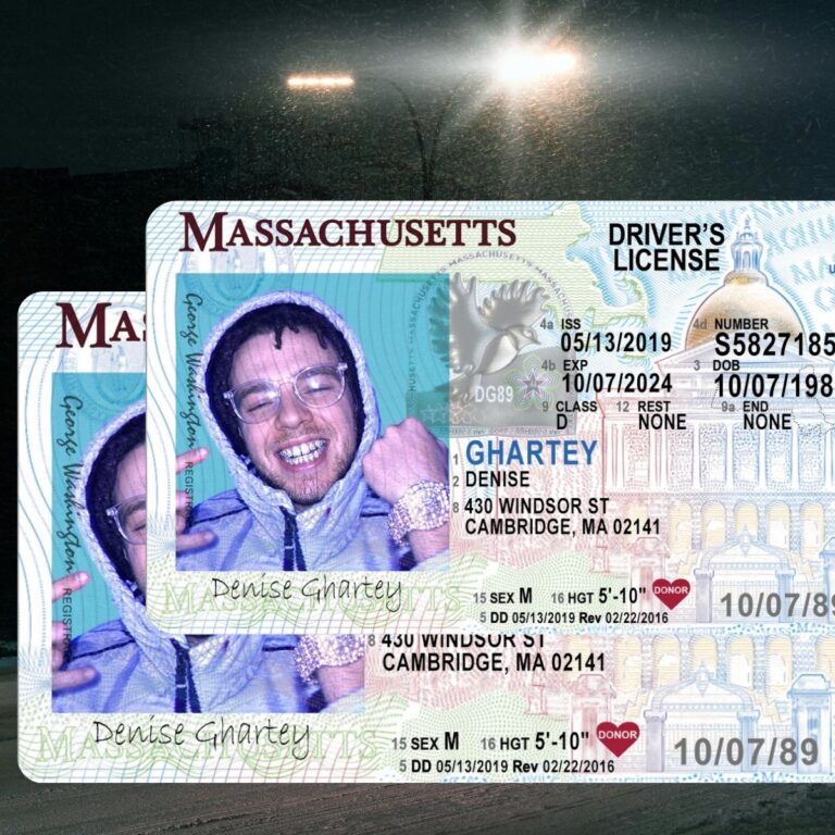 Massachusetts - MA Driver's License Photoshop Template