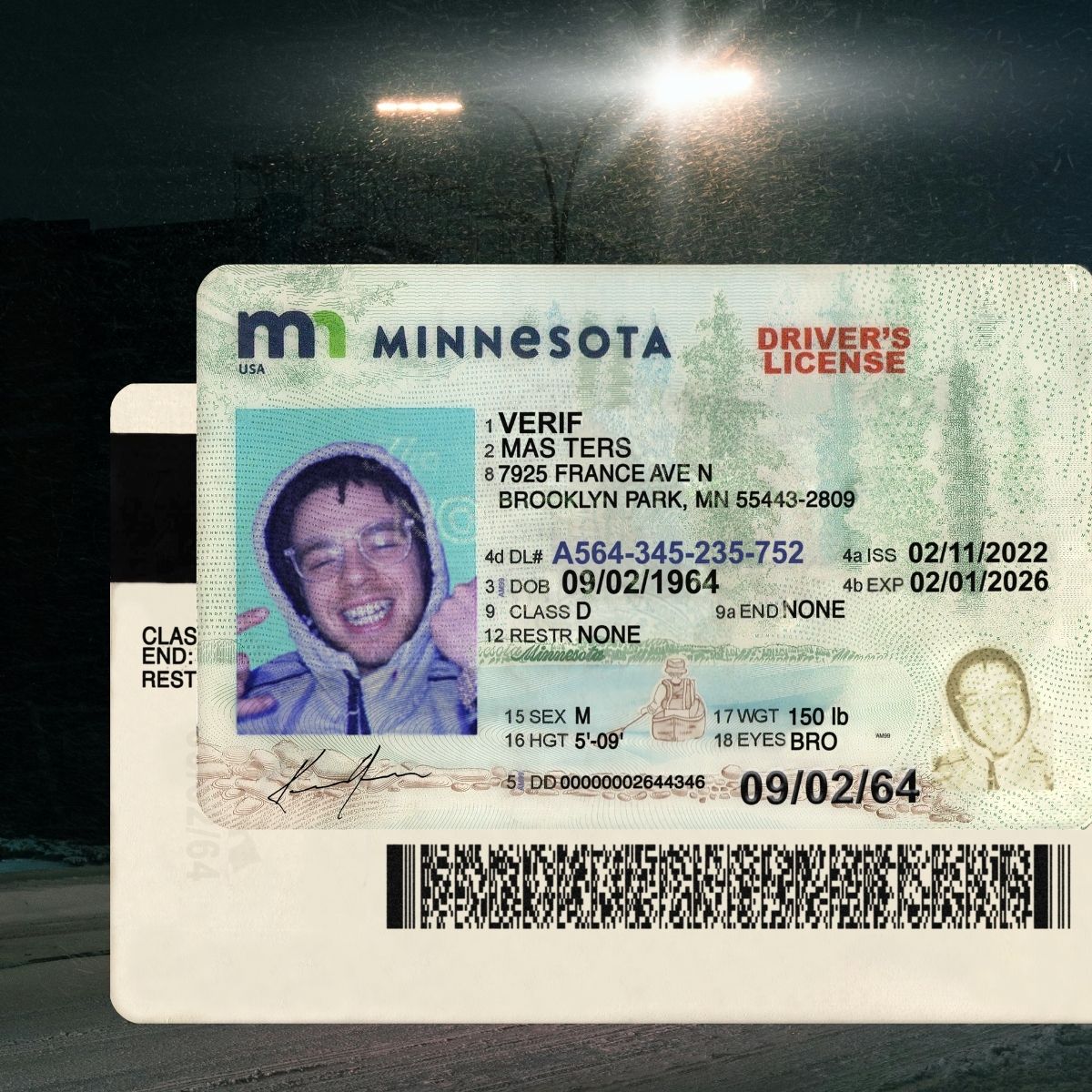Minnesota - MN Driver's License Photoshop Template