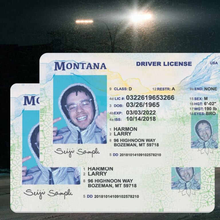 Montana - MT Driver's License Photoshop Template