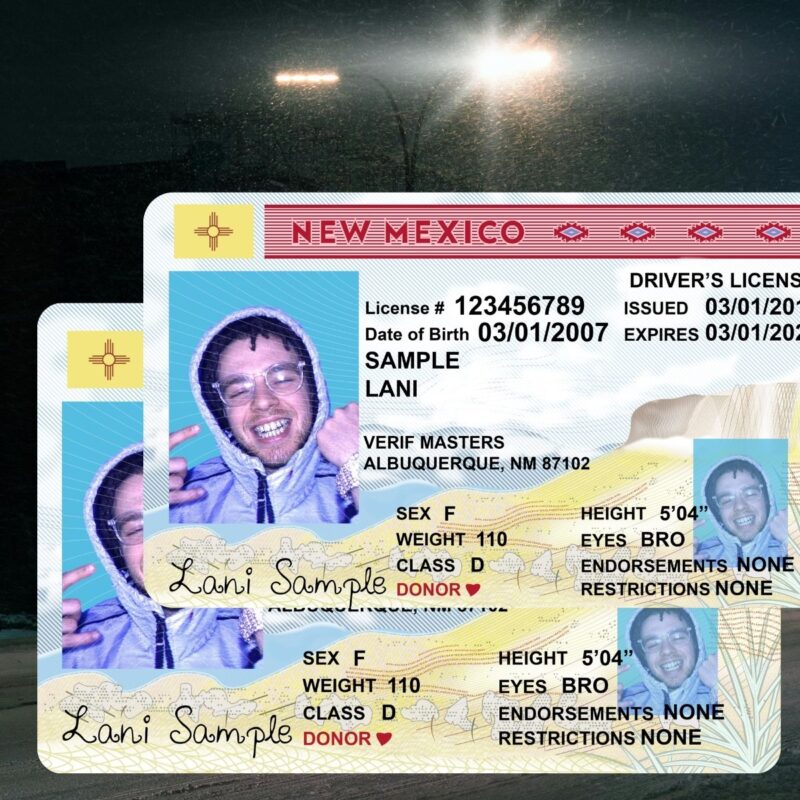 New Mexico - NM Driver's License Photoshop Template