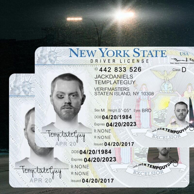 New York - NY Driver's License Photoshop Template