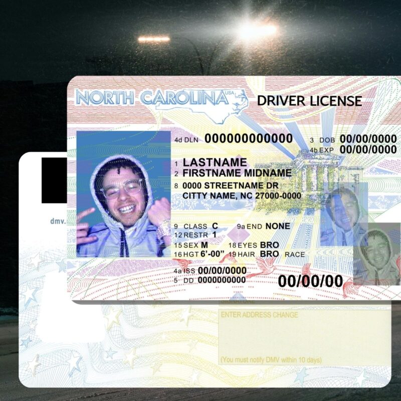 North Carolina - NC Driver's License Photoshop Template