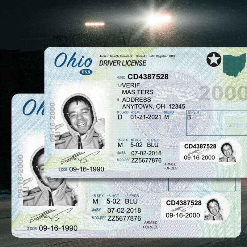 Ohio - OH Driver's License Photoshop Template
