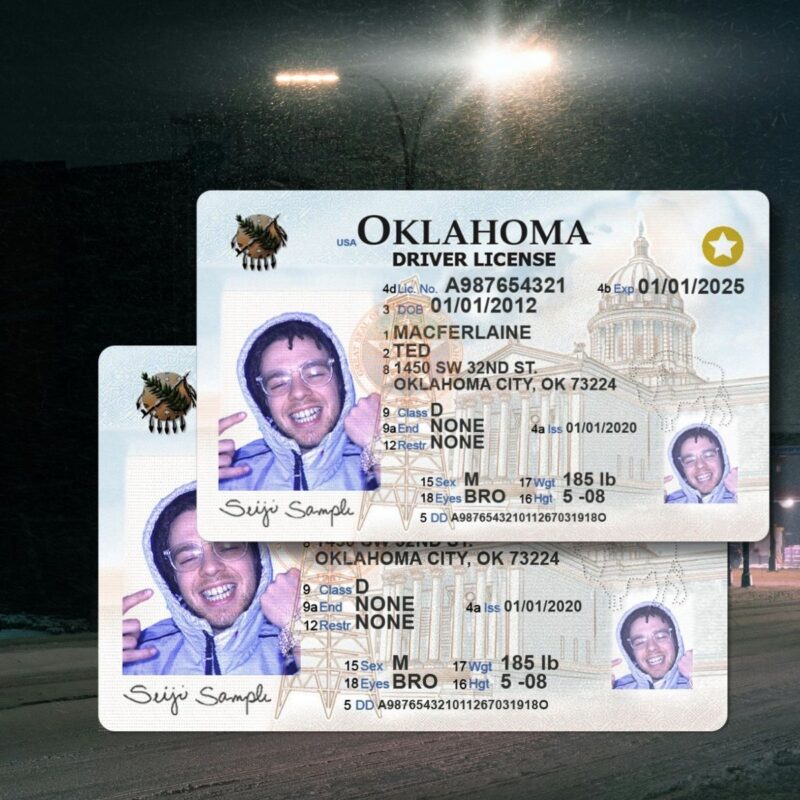 Oklahoma - OK Driver's License Photoshop Template