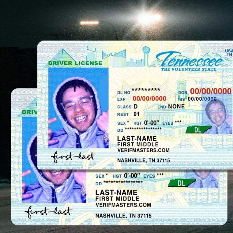 Tennessee - TN Driver's License Photoshop Template