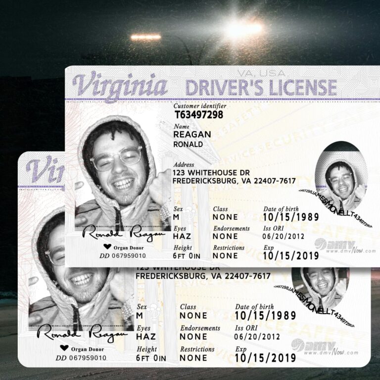 Virginia - VA Driver's License Photoshop Template