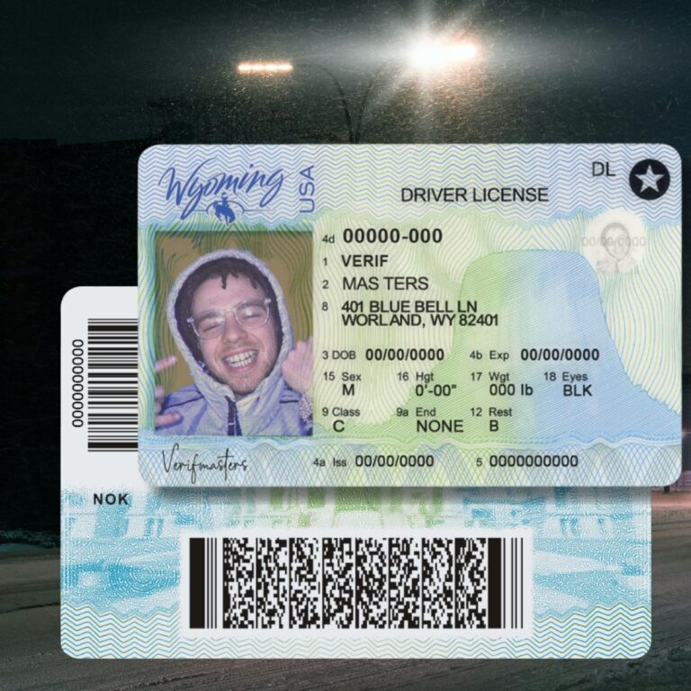 Wyoming - WY Driver's License Photoshop Template